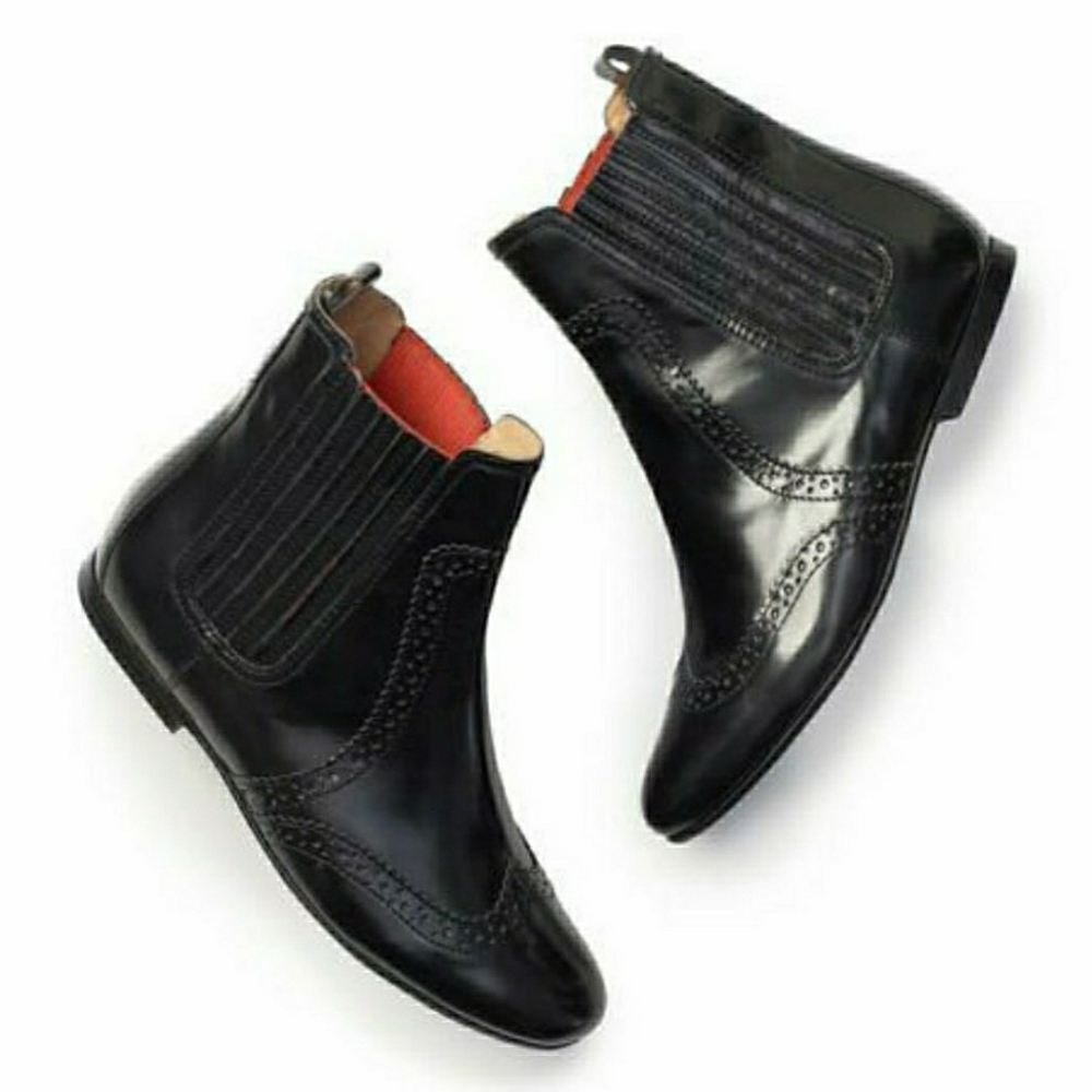 Boden Chelsea Leather Wingtip Ankle Boots Brogue